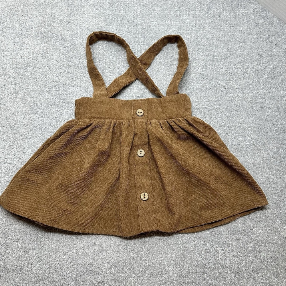 Bailey's blossoms Tan‎ Cord Suspender Skirt 9-12 Months Baby Girl
